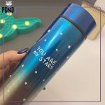 فلاسک درجه دار استیل ستاره ای آبی You are my stars