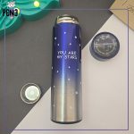 فلاسک درجه دار استیل ستاره ای بنفش You are my stars