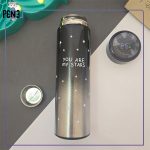 فلاسک درجه دار استیل ستاره ای مشکی You are my stars