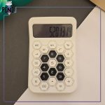 ماشین حساب پاستلی لونه زنبوری سفید