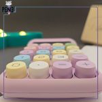 ماشین حساب پاستلی دکمه رنگی رانزن صورتی