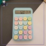 ماشین حساب پاستلی دکمه رنگی رانزن آبی