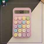 ماشین حساب پاستلی دکمه رنگی رانزن صورتی