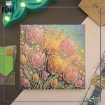 نقاشی الماسی بومی 20*20 باغ لاله