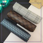 جامدادی چرم مصنوعی باریک تک زیپ طرح برند