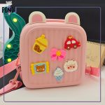 کیف کوله سیلیکونی پیکوسیسی طرح کراکس اکسسوری دار picocici صورتی