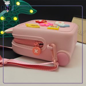 کیف کوله سیلیکونی پیکوسیسی طرح کراکس اکسسوری دار picocici صورتی