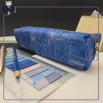 جامدادی پارچه ای طرح جین روشن باریک