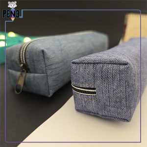 جامدادی چرم مصنوعی باریک تک زیپ طرح جین لی