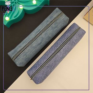 جامدادی چرم مصنوعی باریک تک زیپ طرح جین لی