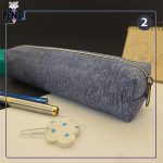 جامدادی چرم مصنوعی باریک تک زیپ طرح جین لی