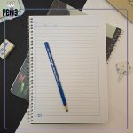 دفتر 50 برگ فانتزی سیمی جلد پلاستیکی شهر بارانی