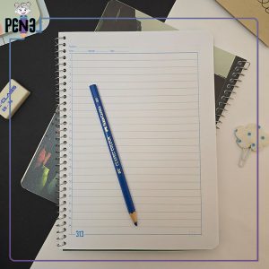 دفتر 50 برگ فانتزی سیمی جلد پلاستیکی شهر بارانی