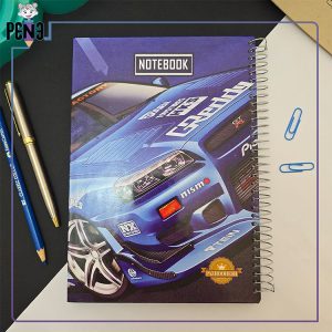 دفتر 100 برگ جلد سخت طرح ماشین مسابفه نیسان جی تی آر GTR