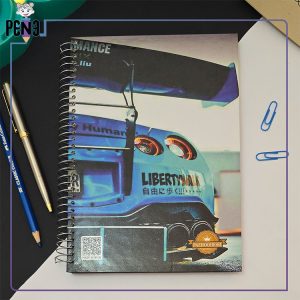 دفتر 100 برگ جلد سخت طرح ماشین مسابفه نیسان جی تی آر GTR