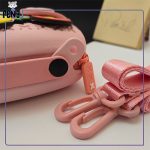 کیف سیلیکونی کراکس دستی اکسسوری دار صورتی