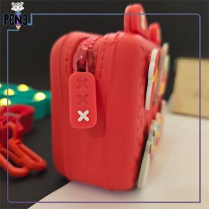 کیف سیلیکونی کراکس اکسسوری دار قرمز