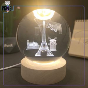 گوی کریستالی پاریس برج ایفل، بادگیر قطر 8 سانتی متر