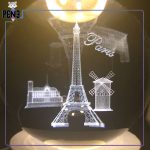 گوی کریستالی پاریس برج ایفل، بادگیر قطر 8 سانتی متر