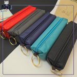 جامدادی پارچه ای ساده باریک حلقه طلایی 5 رنگ