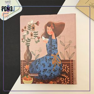 دفتر کلاسوری 20 حلقه سایز A5 جلد سیخت طرح دختر