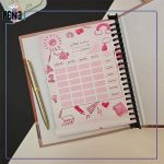 دفتر کلاسوری 20 حلقه سایز A5 جلد سیخت طرح دختر