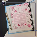 دفتر کلاسوری 20 حلقه سایز A5 جلد سیخت طرح سیبیل