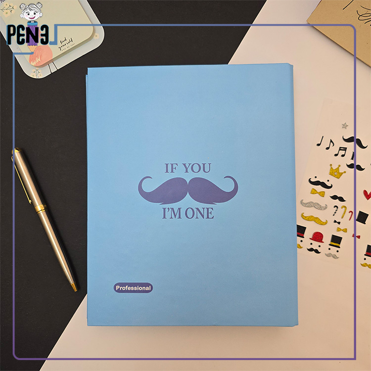 دفتر 20 حلقه سیبیل دفتر کلاسوری 20 حلقه سایز A5 جلد سیخت طرح سیبیل