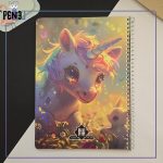 دفتر 50 برگ سیمی فانتزی یونیکورن اسب تک شاخ