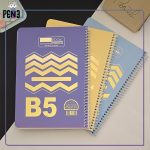 دفتر 8۰ برگ پاستلی طلاکوب آیلار