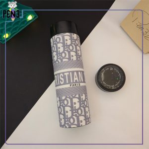 فلاسک بدنه چرمی درجه دار صافی دار طرح برند دیور طوسی