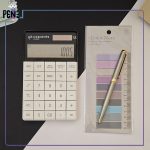 ماشین حساب دانشجویی فلت سی کلاس سری Mathmate calculator مدل Q5C-3 کریتورز مشکی و سفید