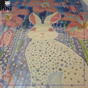 نقاشی الماسی بزرگسال کریستالی 10 رنگ خرگوش چشم قرمز