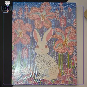 نقاشی الماسی بزرگسال کریستالی 10 رنگ خرگوش چشم قرمز