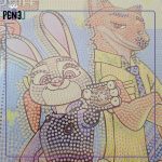 نقاشی الماسی بومی زوتوپیا 30 در 40 15 رنگ