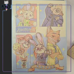 نقاشی الماسی بومی زوتوپیا 30 در 40 15 رنگ