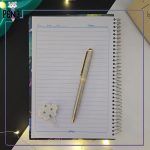 دفتر جلدسخت 100 برگ گل رز رنگی پژوهش