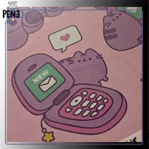 دفتر کلاسوری A4 26 حلقه صورتی گربه ای