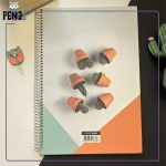 دفتر جلد سخت سیمی 100 برگ A4 طرح کاکتوس