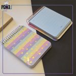 دفترچه یادداشت رنگی رنگی سویل رنگین کمانی 1509 قلب طلایی